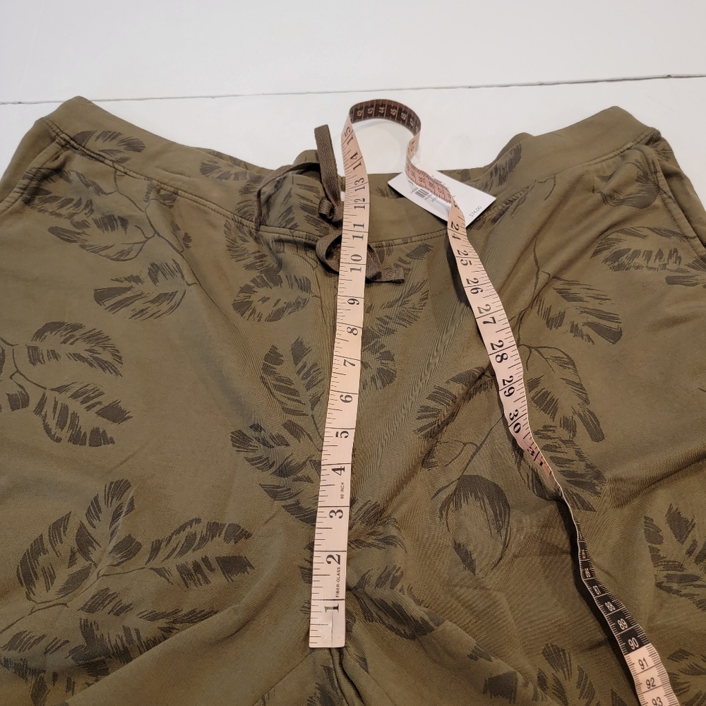 J.Jill Women's Dark Green Olive Printed Terry Shorts Size 2X NWT! - Picture 7 of 11